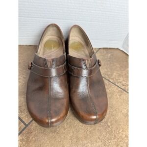 Dansko Solstice Cardovan ‎ Brown Leather Clog Mule Professional Comfort EU 38